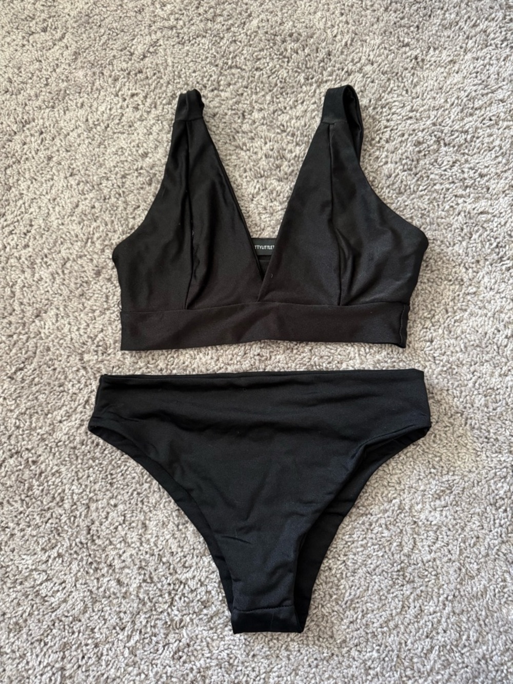 Pretty Little Things Black Bikini Set Cheeky Size 4